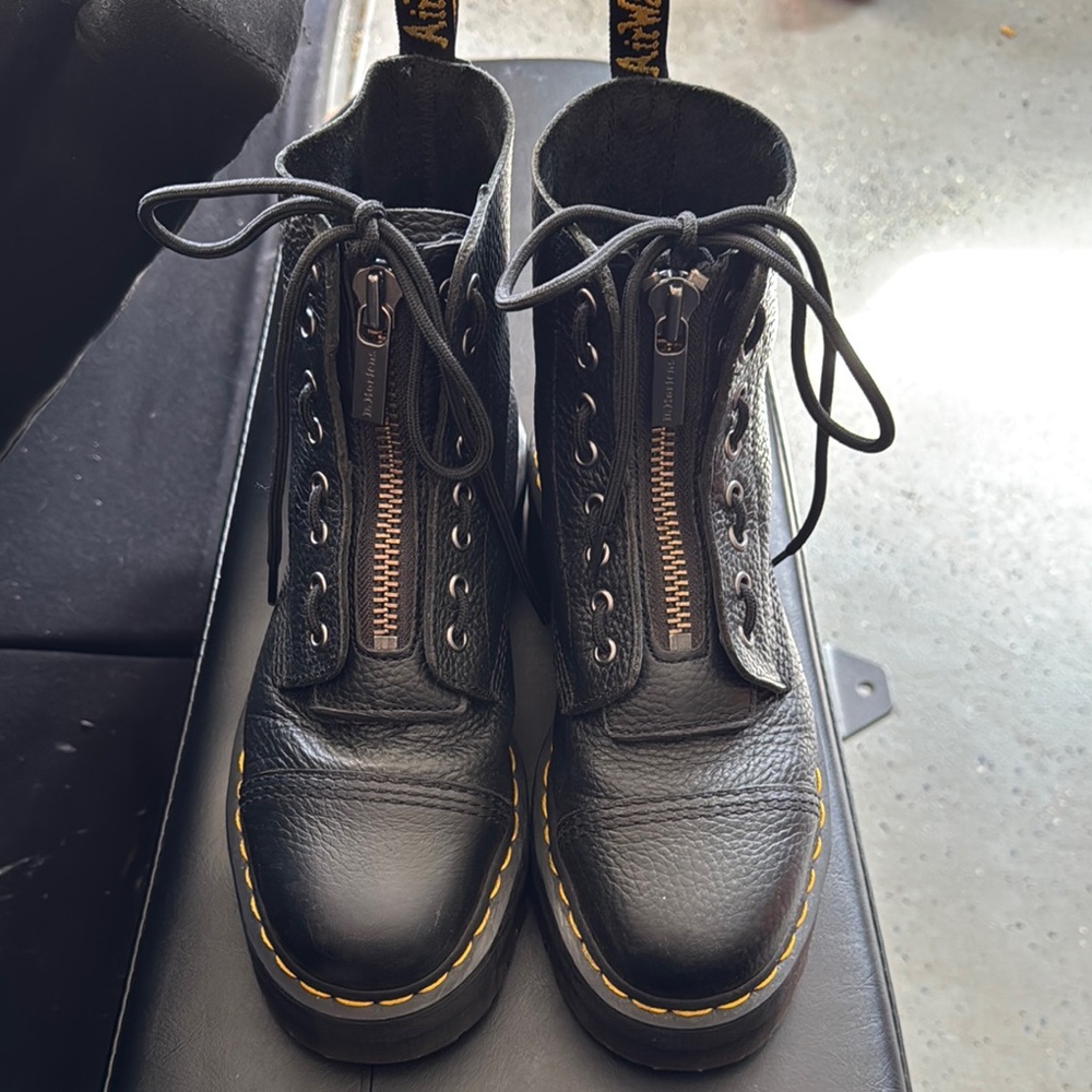 Dr. Martens Black Leather Lace-Up Boots
